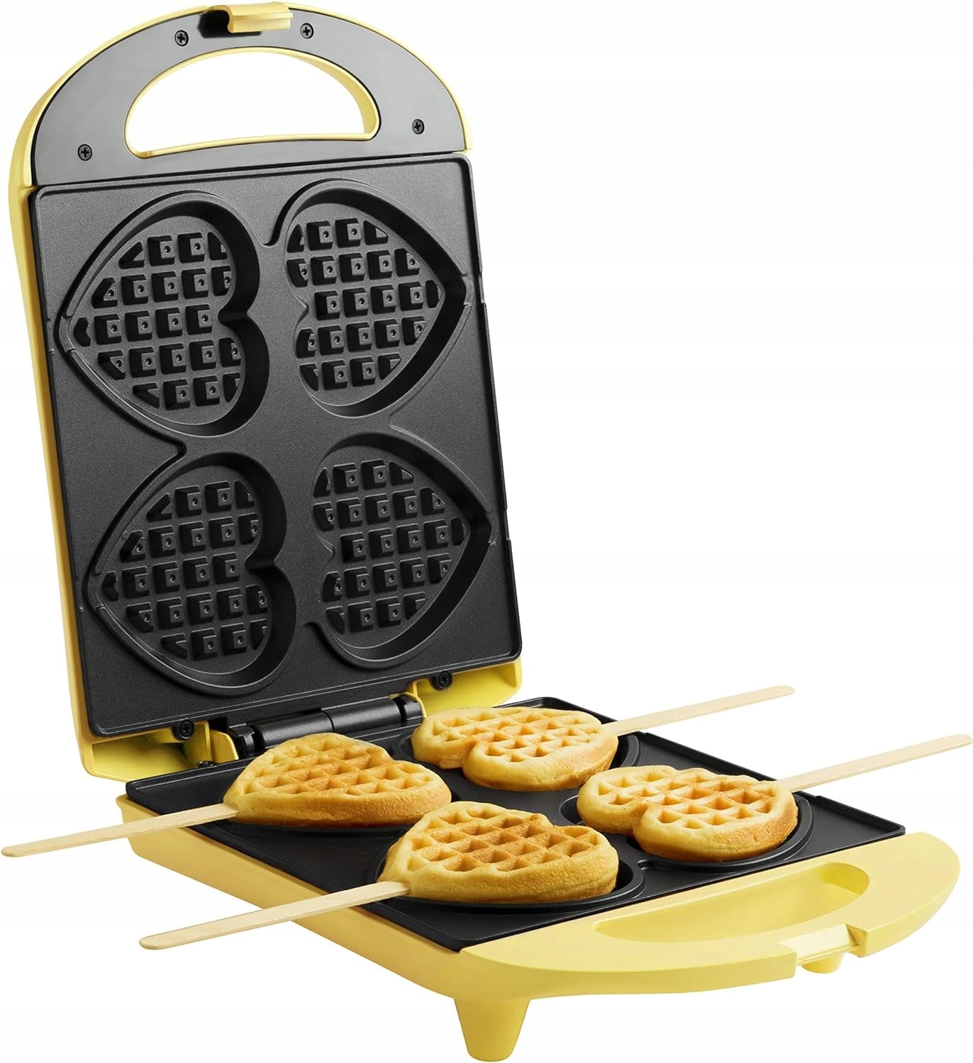 HEART SHAPED WAFFLE MAKER WITH NONSTICK COATING 780W