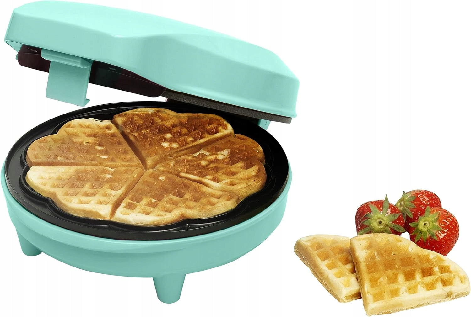 HEART WAFFLE IRON 700W COATING NON-STICK RETRO LED LIGHT Power rating 700 W