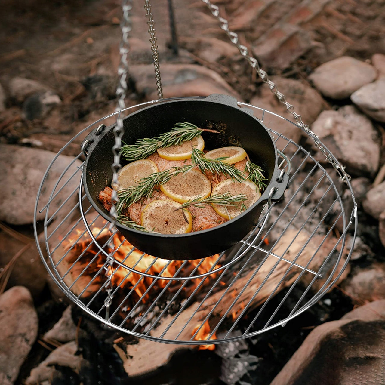 HEARTH GRILL GARDEN TRIPOD HANGING LARGE 50CM FIREPLACE Material steel