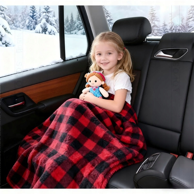 HEATED CAR BLANKET 48W FLANNEL 12V CAMPING ELECTRIC BLANKET Medical device no