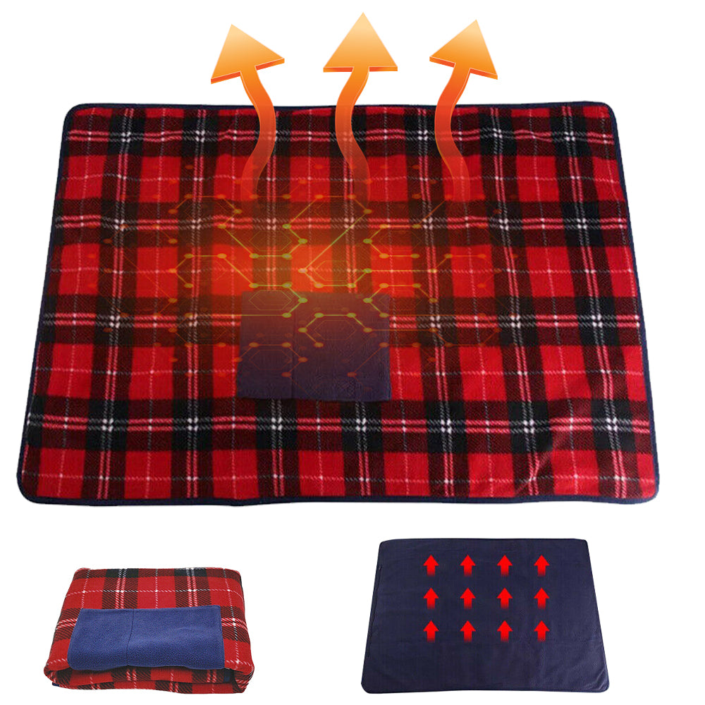 HEATED ELECTRIC BLANKET 88X65CM USB 5W WITH TEMPERATURE CONTROL