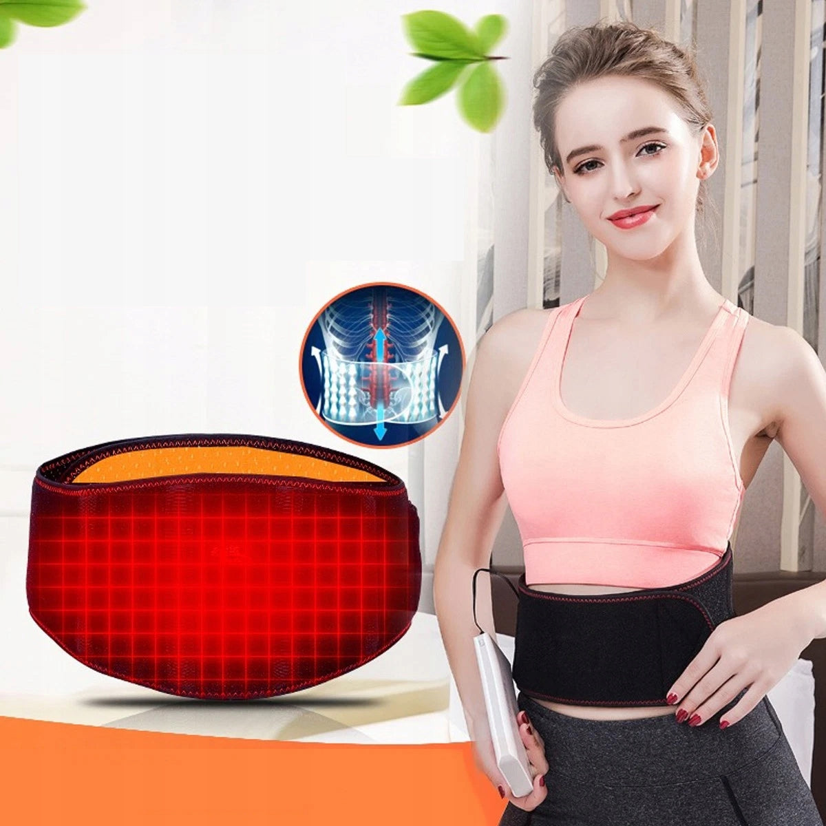 HEATED INFRARED WARMING BELT FOR ABDOMEN AND BACK, LUMBAR