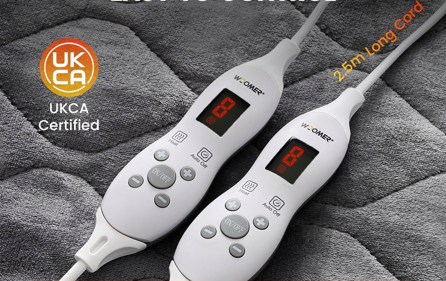 HEATED MAT BED PAD 2 REMOTE CONTROLS 2 HEATING ZONES 150x200cm Manufacturer code KOC ELEKTRYCZNY PODGRZEWANY MATA