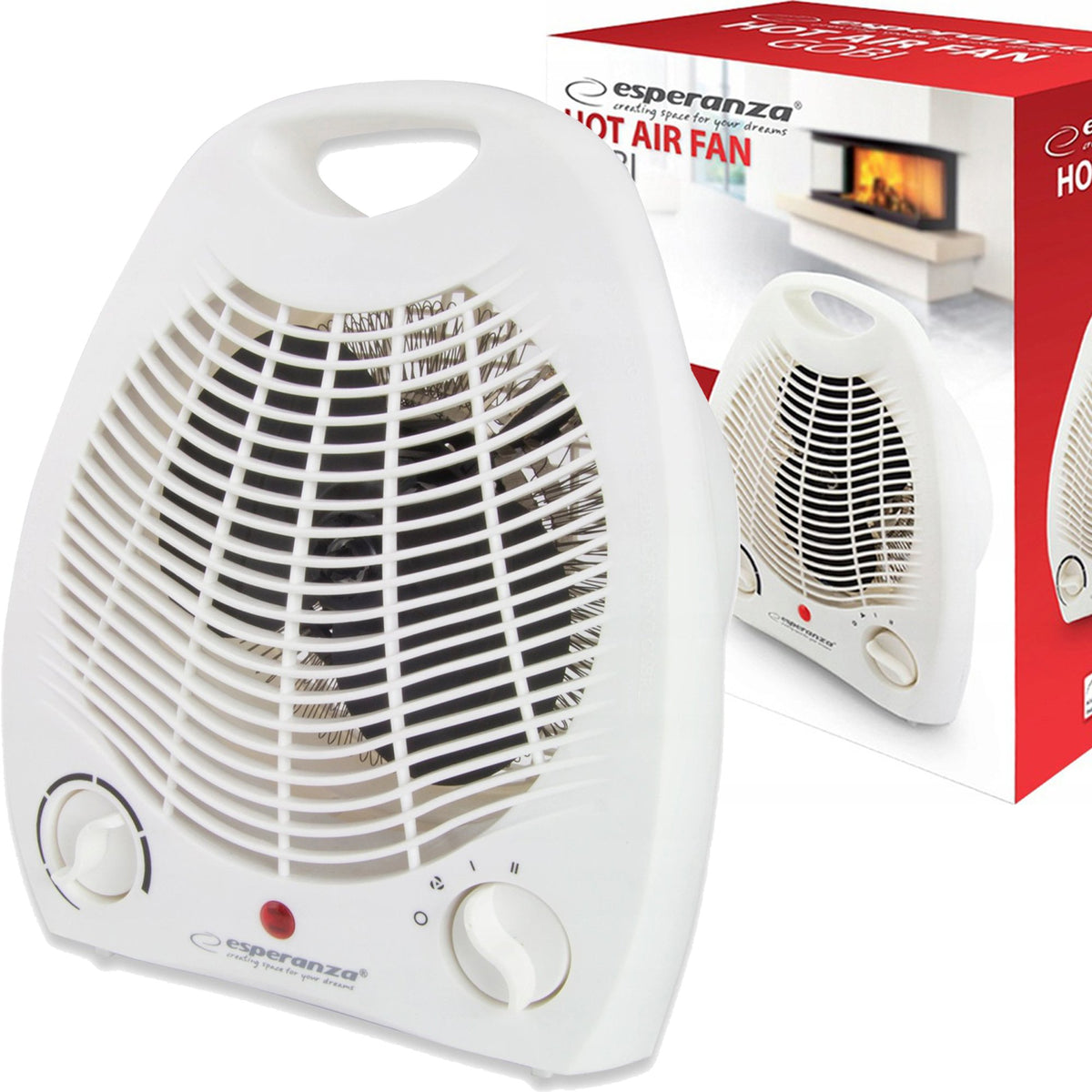 HEATER ELECTRIC FAN FAROLKA HEATS COOLS 2in1