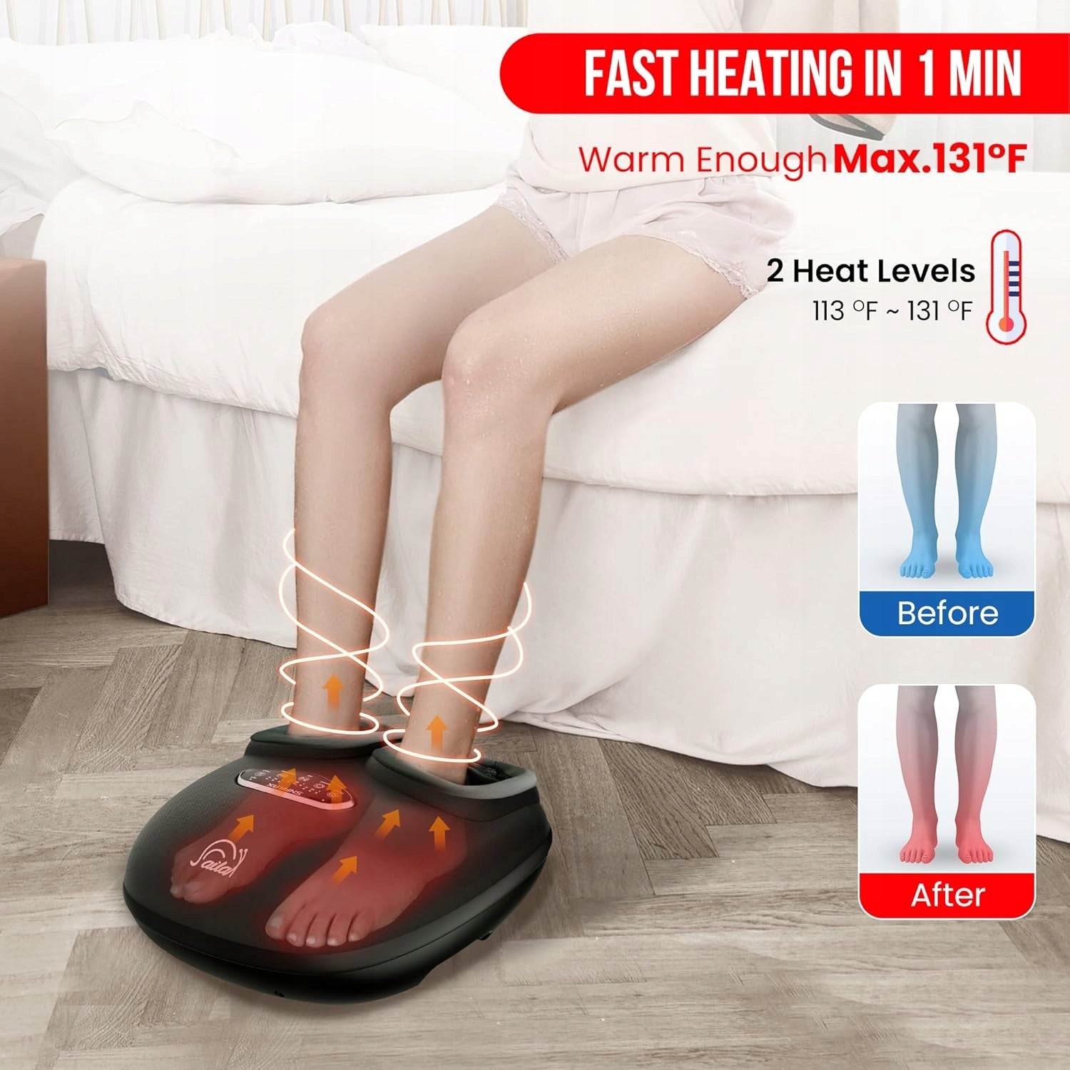HEATER FOOT MASSAGER DEEP KNEADING RELAXATION AT HOME Manufacturer code butpod5
