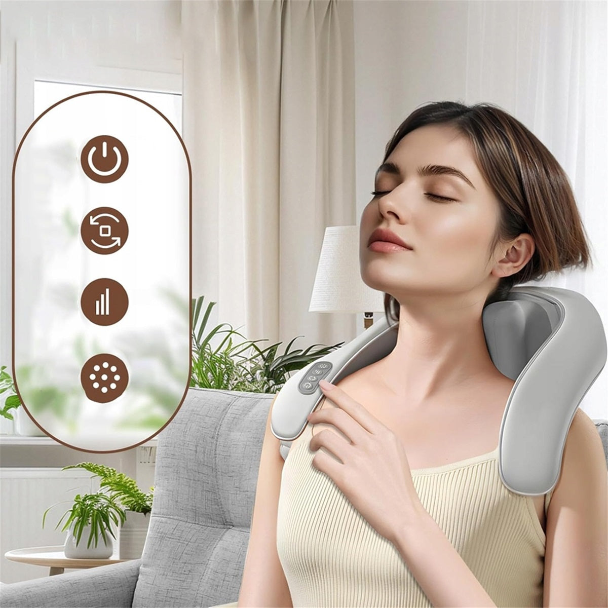 HEATING FUNCTION NECK MASSAGER 360° ROTATING BALLS 2 HEAT LEVELS Packaging status original