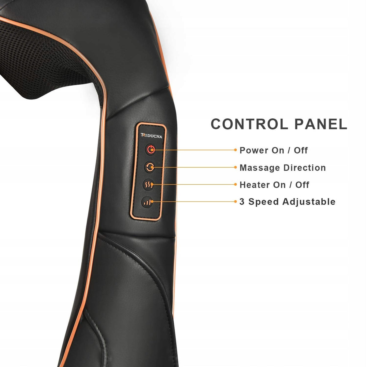 HEATING MASSAGER BACK NECK WHOLE BODY DIFFERENT MODES Manufacturer code tri-black