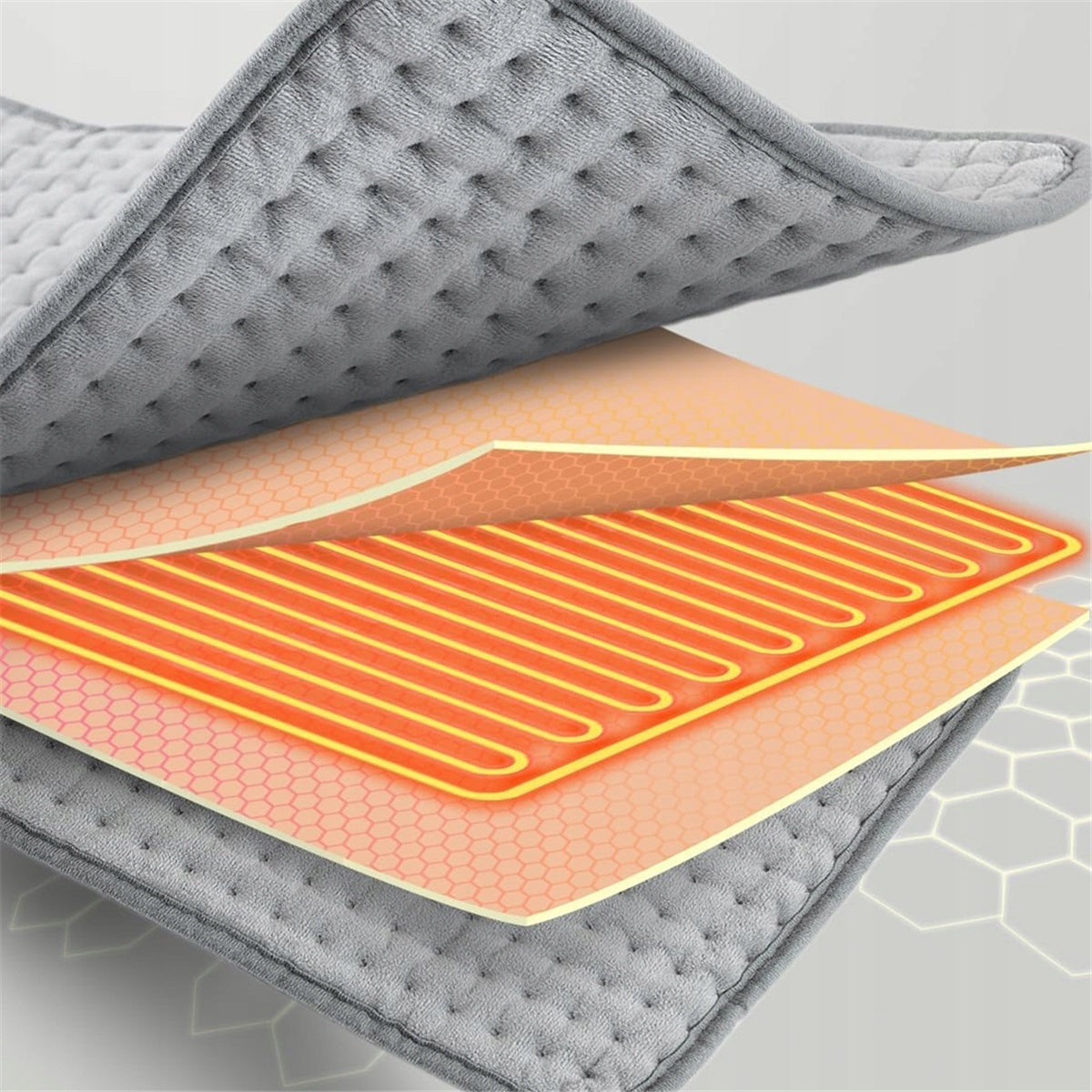 HEATING MAT 3 TIME MODES ANALGESIC FOR MUSCLES GREY 100x50 cm Medical device no