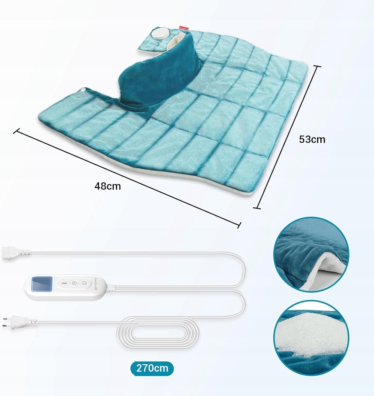 HEATING PAD ELECTRIC BLANKET FOR NECK ARMS TEMPERATURE CONTROL Medical device no