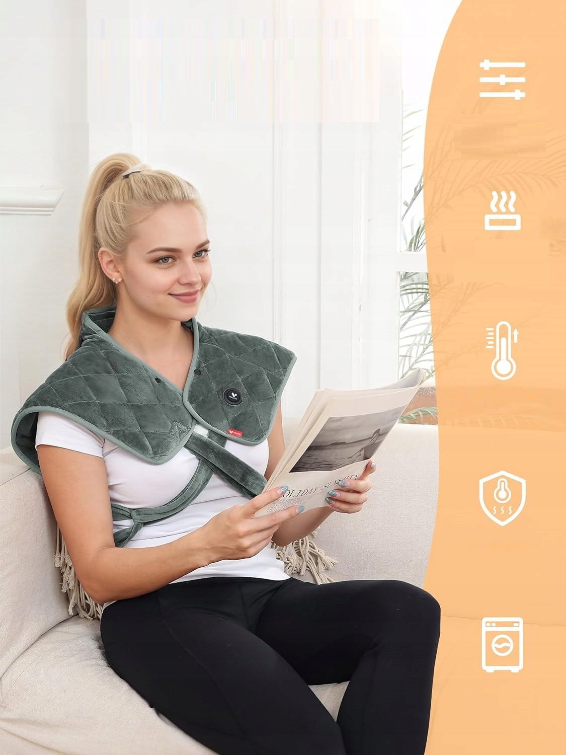 HEATING PAD FOR NECK AND SHOULDERS WITH BATTERY 10000 MAH WARMER 1 KG Brand no brand