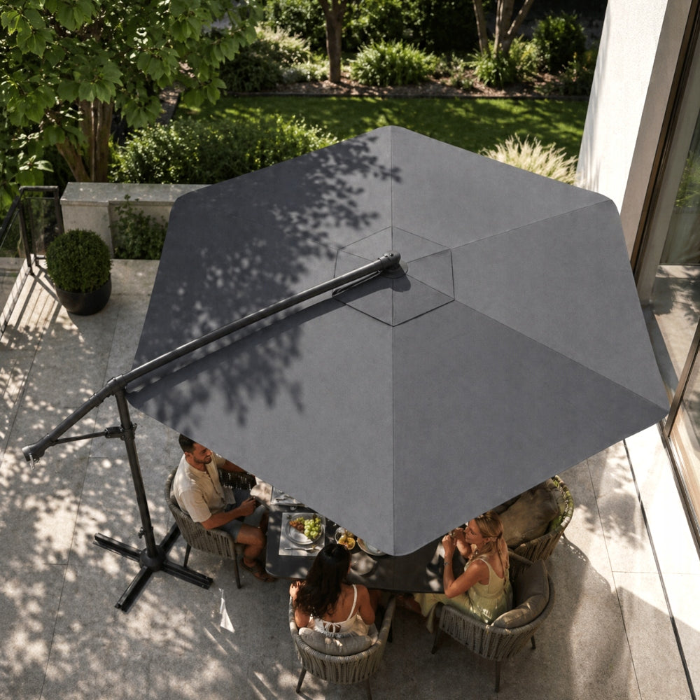 HEAVY DUTY FOLDING UMBRELLA SOLID WITH BOOM FRILL + COVER Manufacturer code SDH080-GRAPHITE-K