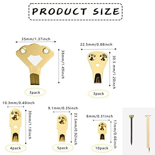 HEAVY DUTY PICTURE HOOKS METAL SET OF 25 STEEL PARTS Manufacturer code Nieoznaczona