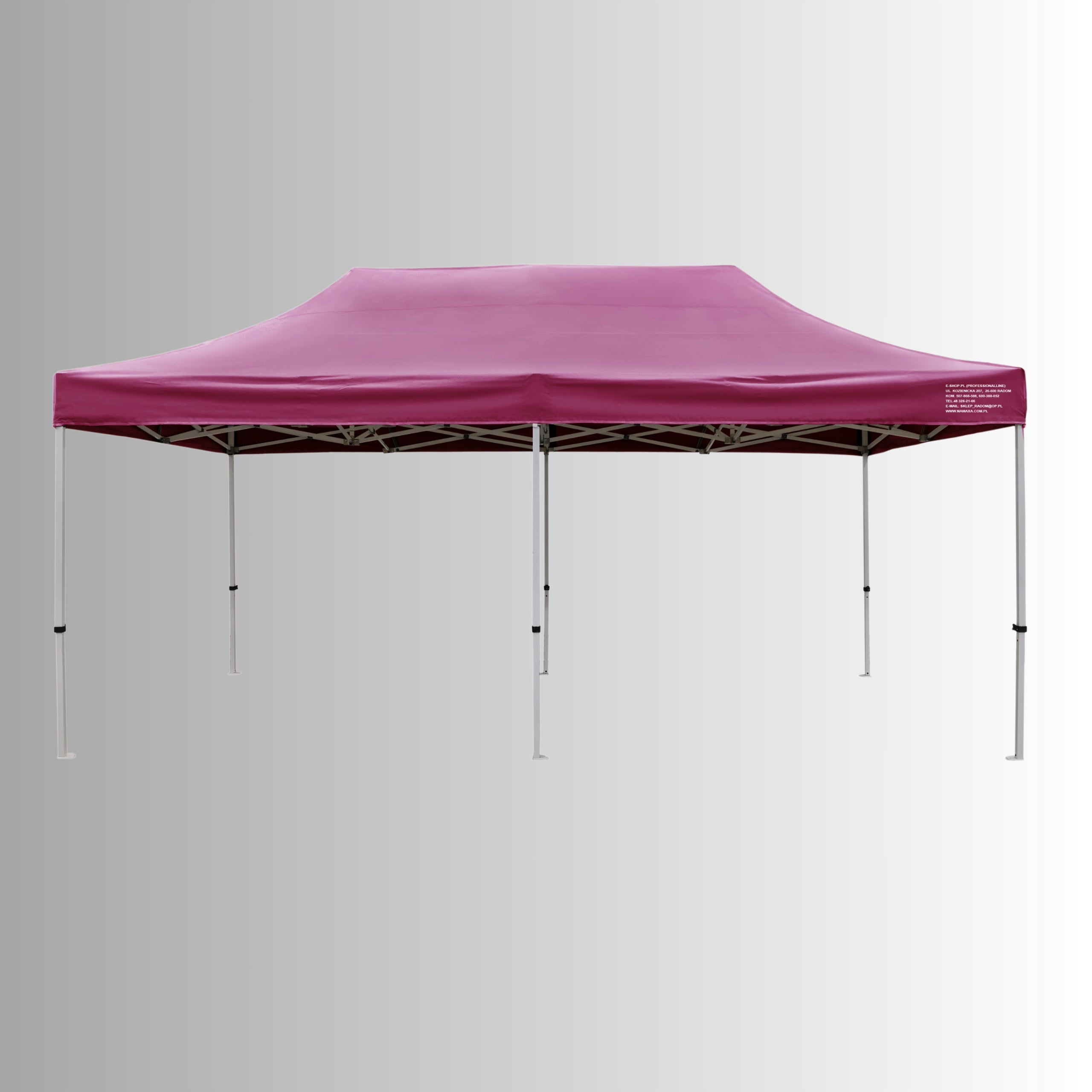 HEAVY TENT 3X6 BORDO 68 kg commercial pavilion Namaxa garden connectors metal Number of side walls 3 walls