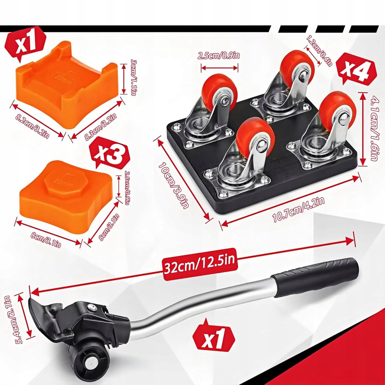 HEAVY WHEELS FOR FURNITURE, WITH LIFTING PLATFORM, FOR CARRYING GOODS Brand no brand