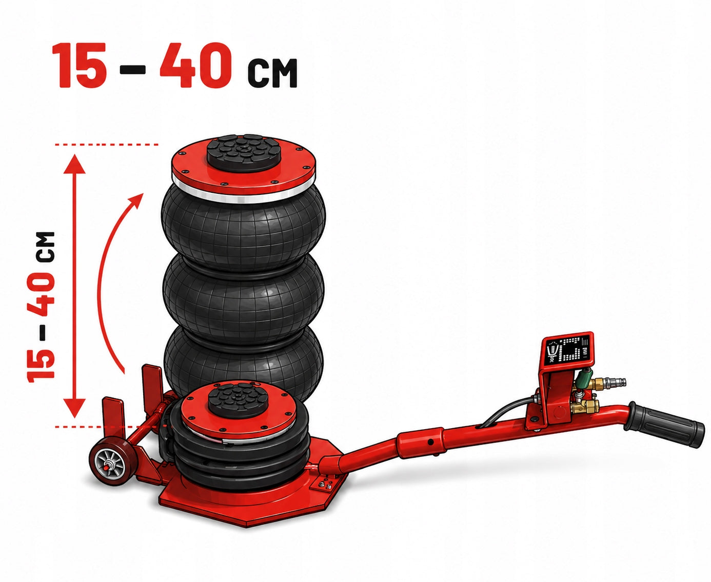 HECKMANN PNEUMATIC LIFT 15-40cm SNOWMAN 3.5T + RUBBER FROG 3500kg Manufacturer code 3,5t