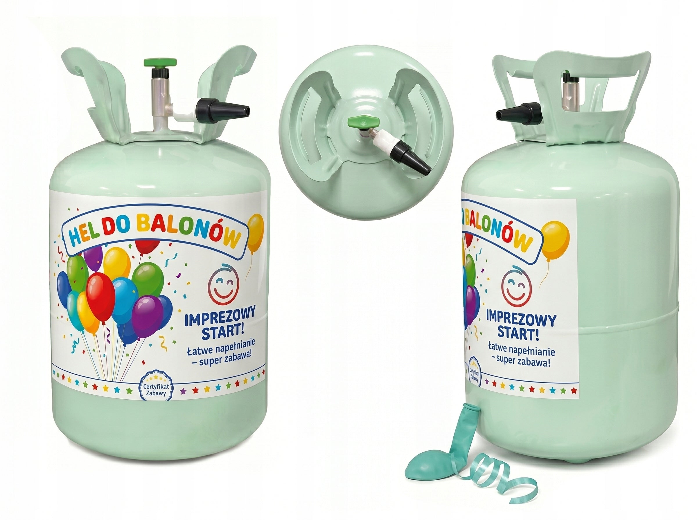 HELIUM CYLINDER FOR BALLOONS HELIUM FOR 30 BALLOONS 9" DISPOSABLE SMALL 0,191m3 Packaging status original