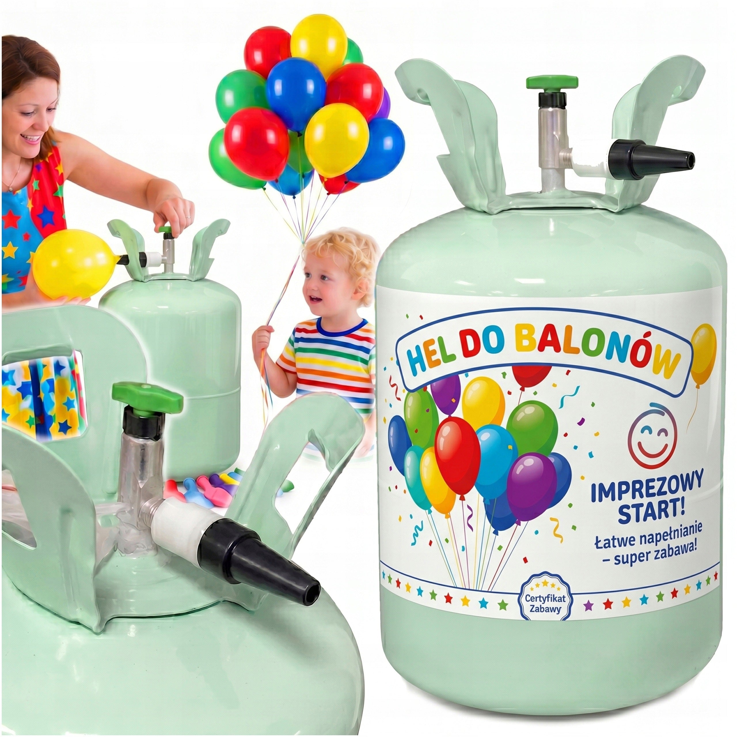 HELIUM CYLINDER FOR BALLOONS HELIUM FOR 30 BALLOONS 9" DISPOSABLE SMALL 0,191m3