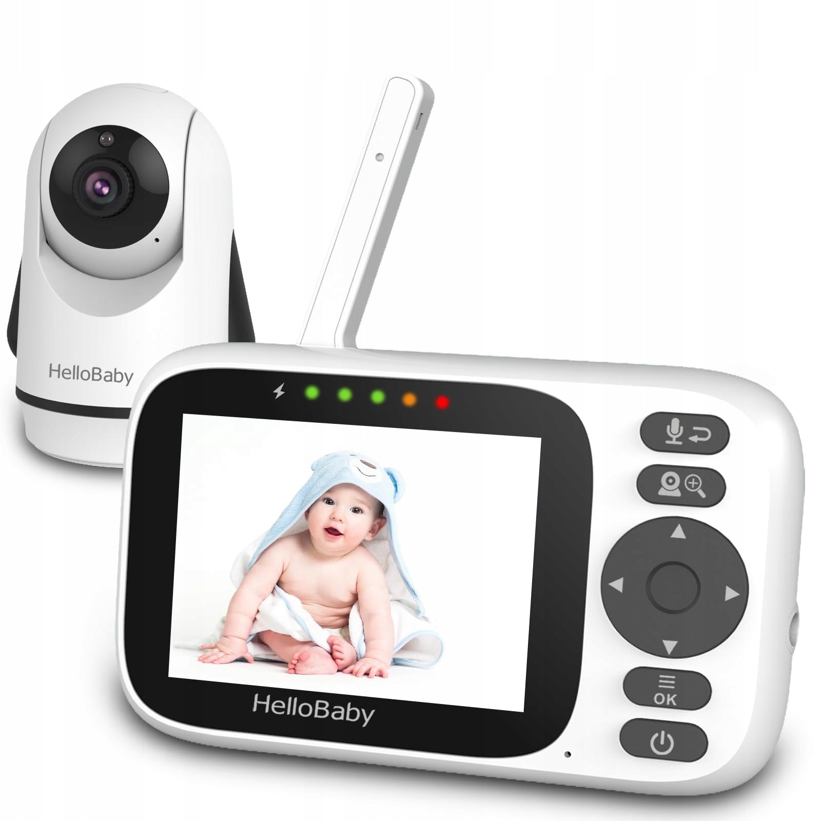 HELLOBABY Babyphone Camera 32 IPS Screen 2 Way Audio VOX Mode