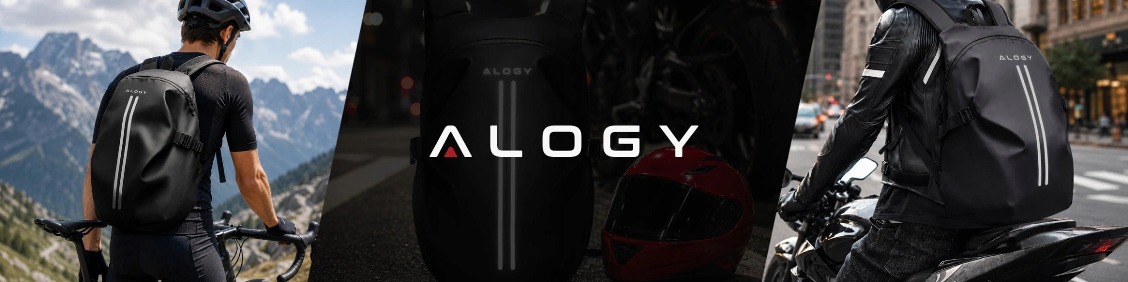 HELMET BACKPACK FOR MOTORBIKE CITY BIKE WATERPROOF 40L ALOGY Manufacturer's catalog number Plecak motocyklowy na kask