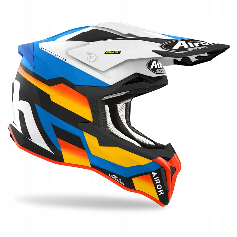 HELMET CROSS ENDURO AIROH STRYCKER GLAM BLUE MATT BLUE MAT Size M EAN (GTIN) 8029243345978