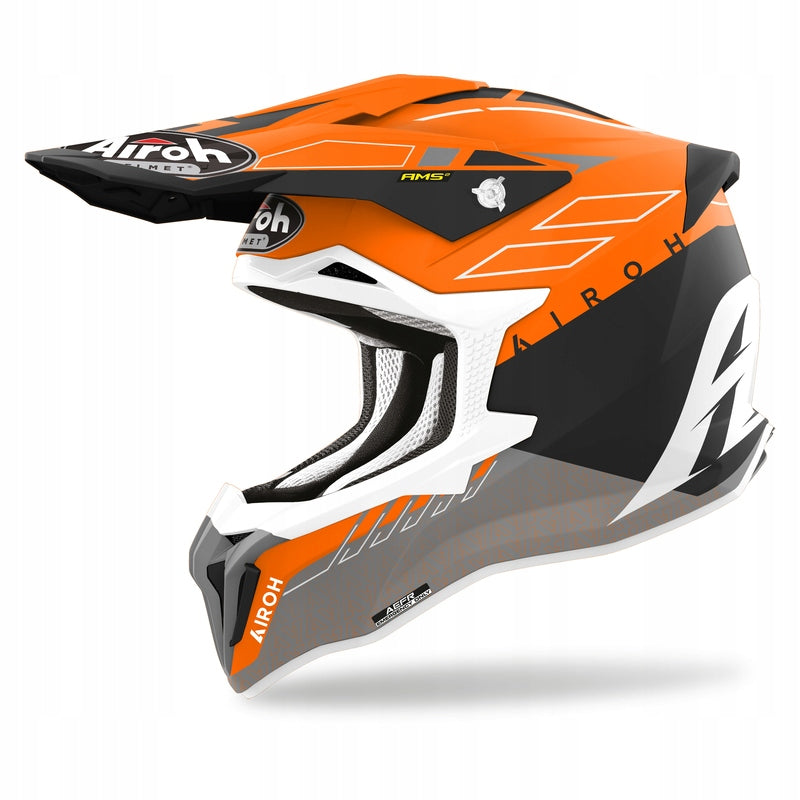 HELMET CROSS ENDURO AIROH STRYCKER SKIN ORANGE MATT POMARŃCZOWY MAT Size S