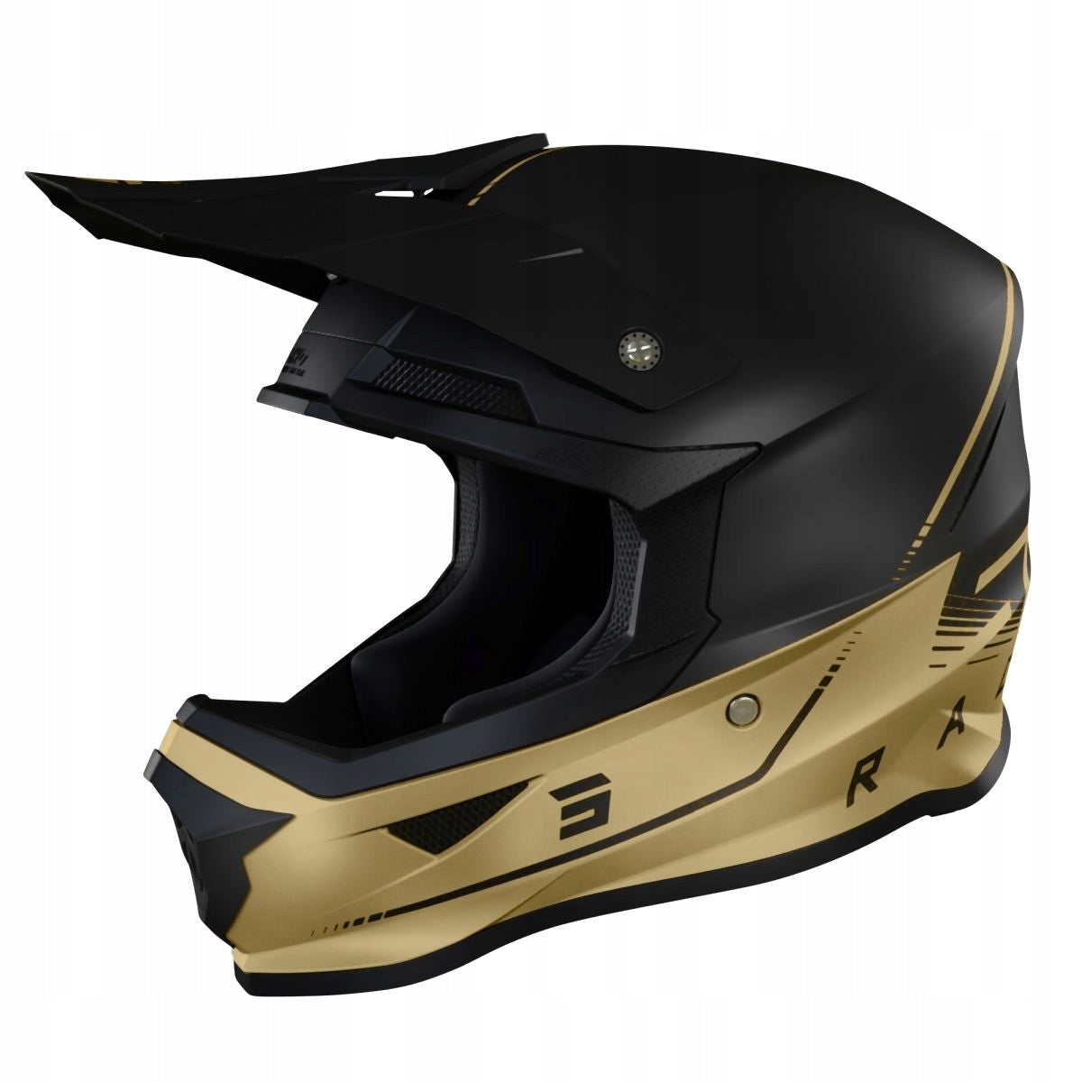 HELMET CROSS QUAD SHOT FURIOUS BLACK GOLD L