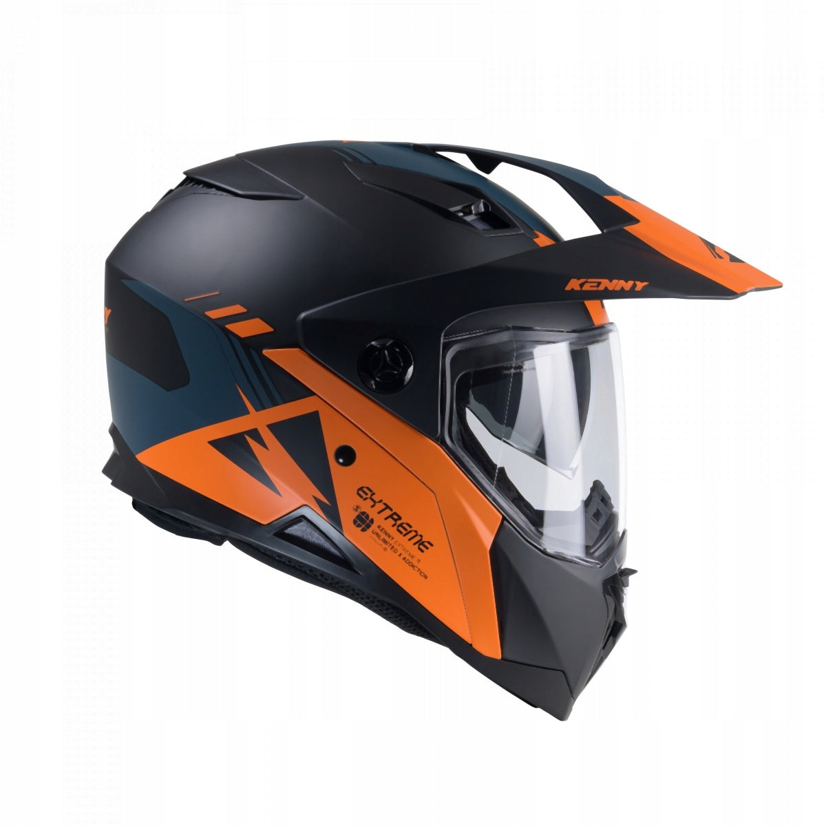 HELMET DUAL ADVENTURE EXTREME GRAPHIC ORANGE/PETROL MATT BLACK/ORANGE