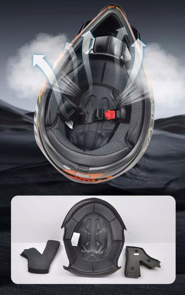 HELMET FOR SCOOTER ELECTRIC CROSS ENDURO QUAD BMX HELMET +GLOVES + GOGGLES M Manufacturer no brand