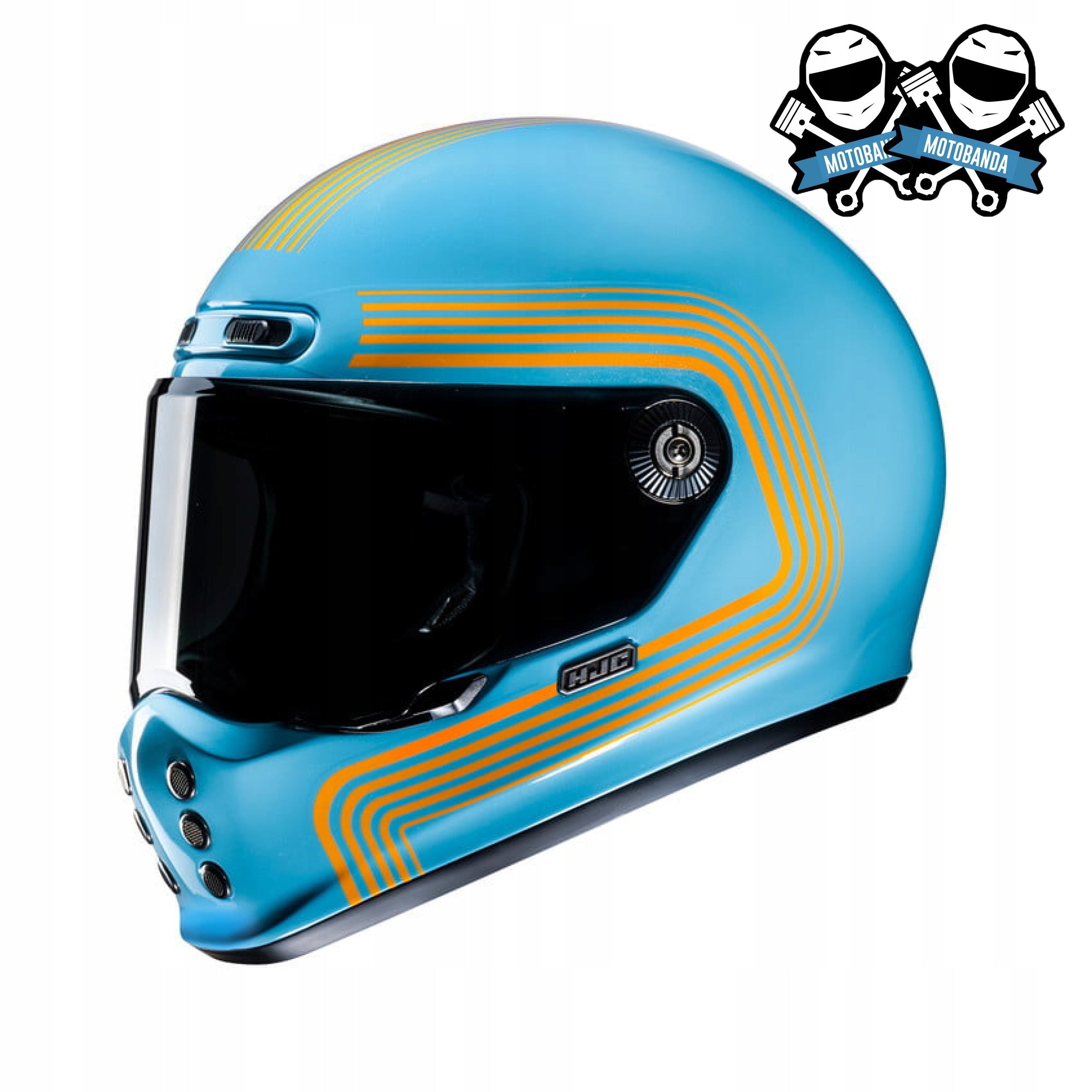 HELMET HJC V10 VINTAGE STYLE CLASSIC COMPOSITE FIBERGLASS