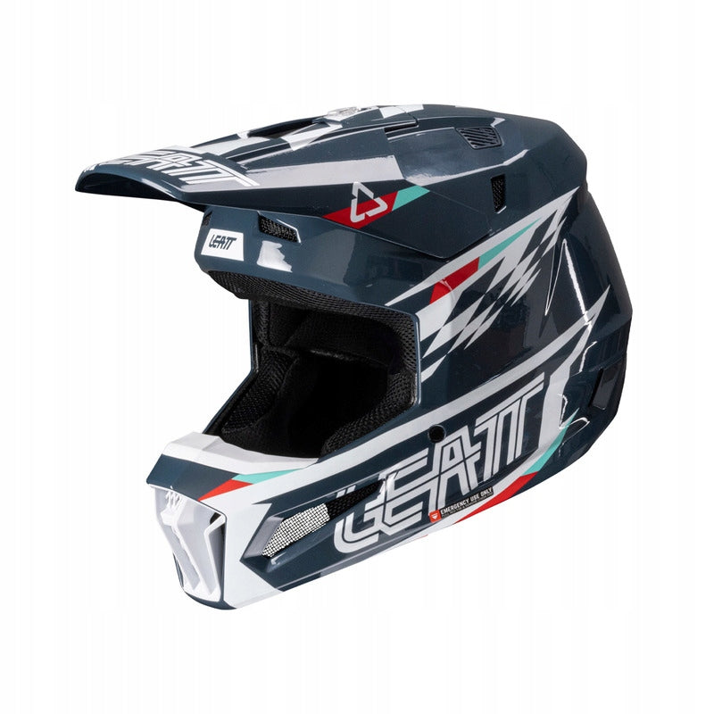 HELMET LEATT KIT MOTO 3.5 V25 BLUE (61-62CM) XL goggles included ideal Packaging status original