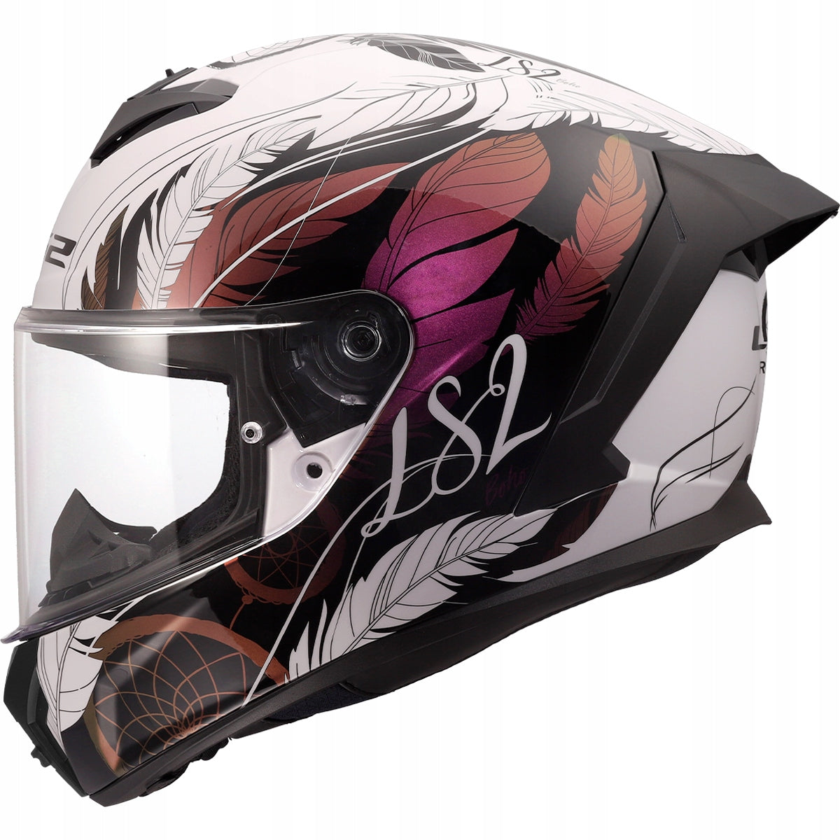 HELMET LS2 FF820 RAPID III BOHO PURPLE PINK GOLD CHAMELEON Size M