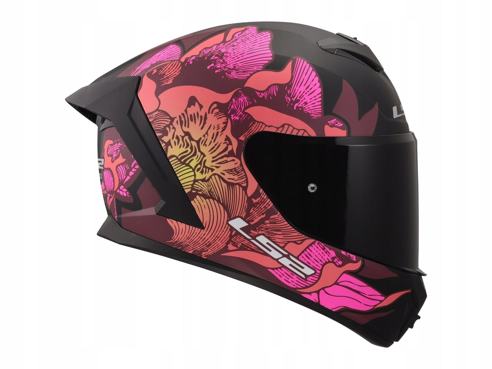 HELMET LS2 FF820 RAPID III POPPIES BLACK PINK MAT BLACK AND PINK Size XS Manufacturer LS2