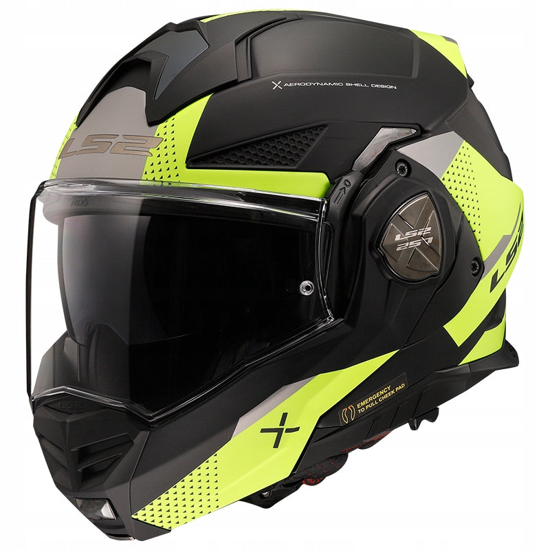 HELMET LS2 FF901 ADVANT X OBLIVION MATT BLACK HV YELLOW SIZE. XL