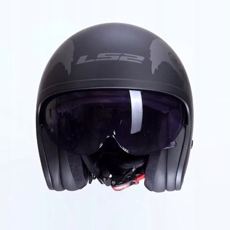 HELMET LS2 OF599 SPITFIRE II WILLY BLACK GREY L Manufacturer's catalog number AK3659922115