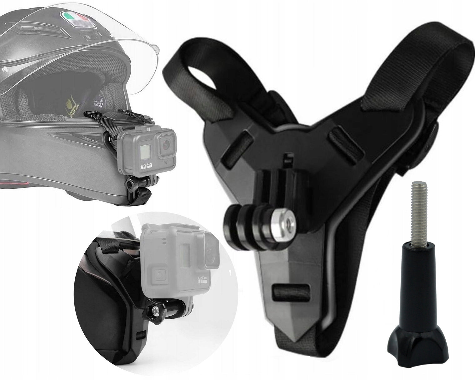 HELMET MOUNT HELMET HOLDER FOR GOPRO SJCAM DJI ACTION INSTA 360 CAMERAS Kind head/helmet mount