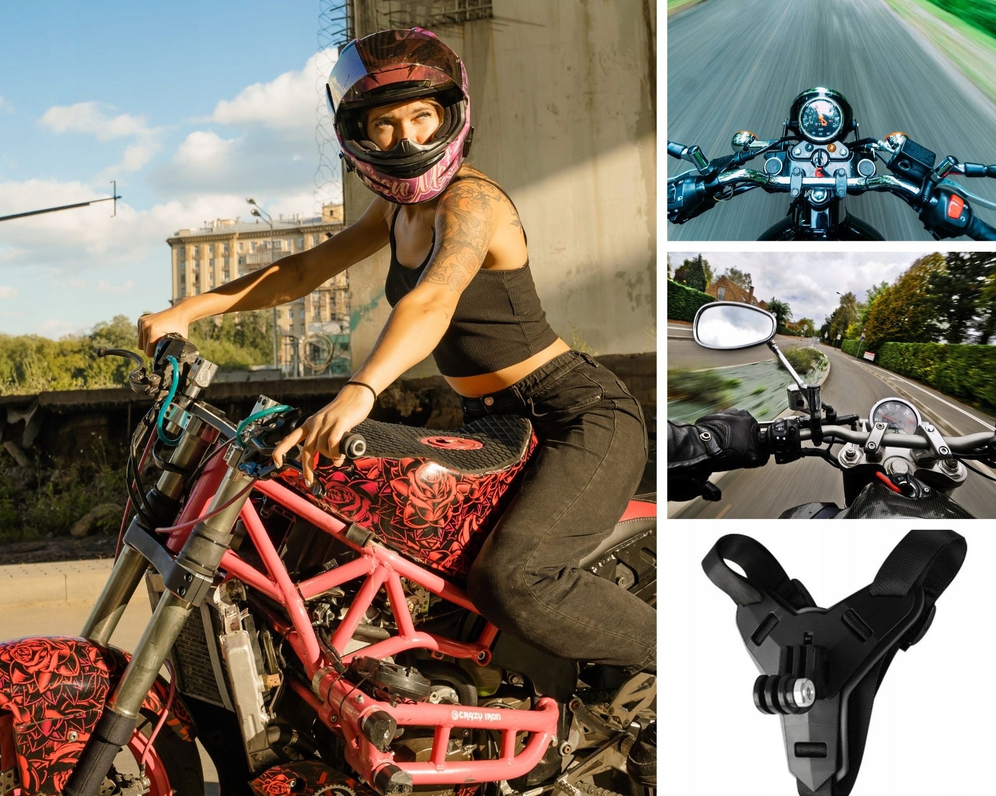 HELMET MOUNT HELMET HOLDER FOR GOPRO SJCAM DJI ACTION INSTA 360 CAMERAS Manufacturer code 00002G1 MOCOWANIE NA KASK DO KAMERY GOPRO