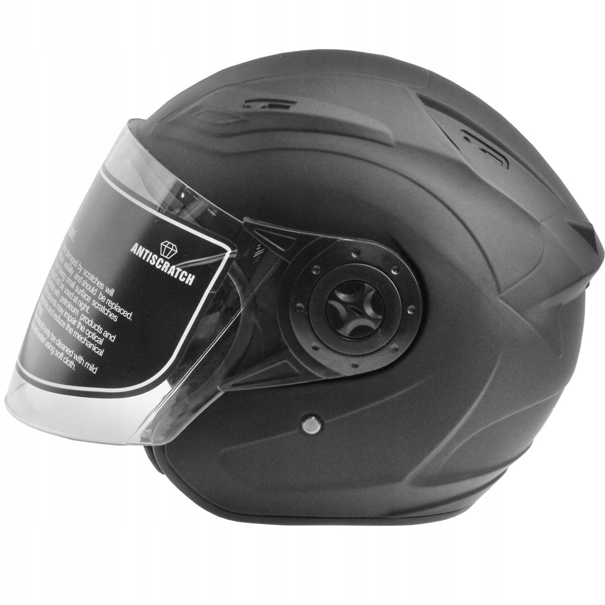 HELMET OPEN JET WL209 SCOOTER CHOPPER BLACK MAT S