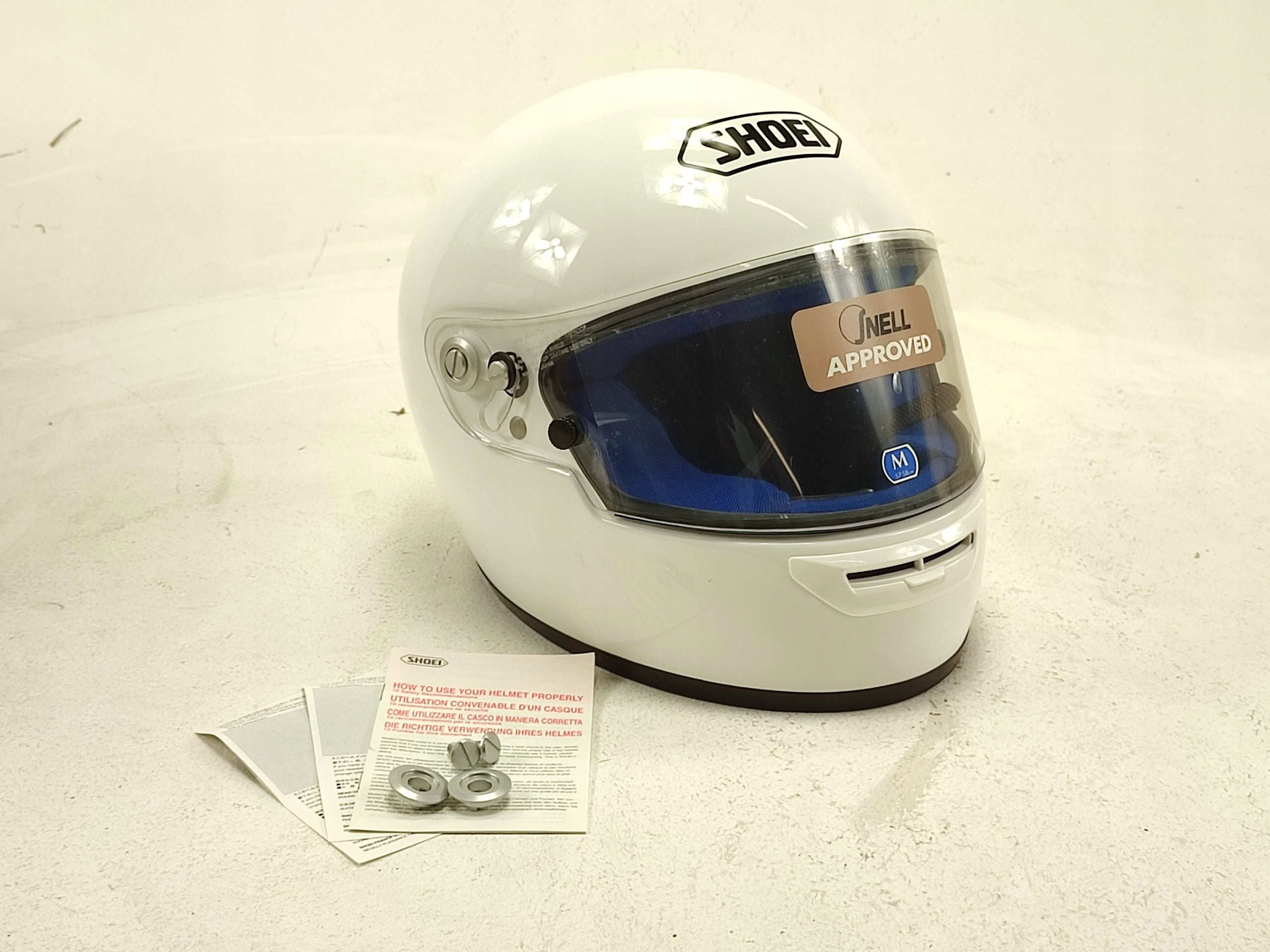 HELMET RF-4 - WHITE - SIZE "M" - SHOEI - - RETRO - VINTAGE - CAFE RACER Size M
