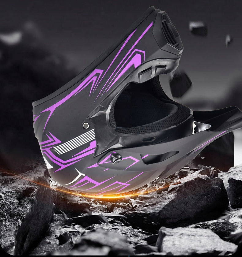 HELMET SCOOTER ELECTRIC CROSS ENDURO QUAD BMX HELMET GOGGLES GLOVES M Manufacturer no brand