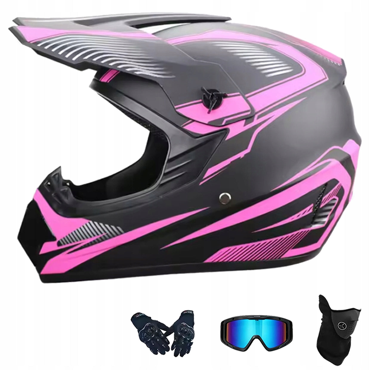 HELMET SCOOTER ELECTRIC CROSS ENDURO QUAD BMX HELMET GOGGLES GLOVES M Manufacturer's catalog number 766785544053