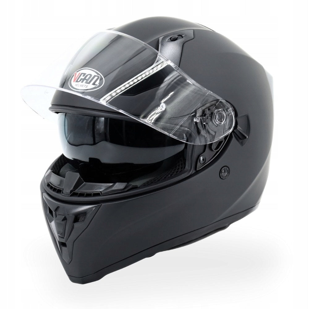HELMET VCAN H128 BLACK INTEGRAL MAT WITH BLEND BLACK MAT L Size L