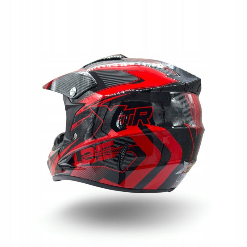 HELMET XTR JUNIOR CHILDREN'S CROSS ENDURO SCOOTER ATV MOTORCYCLE RED M Manufacturer's catalog number XTR125-974