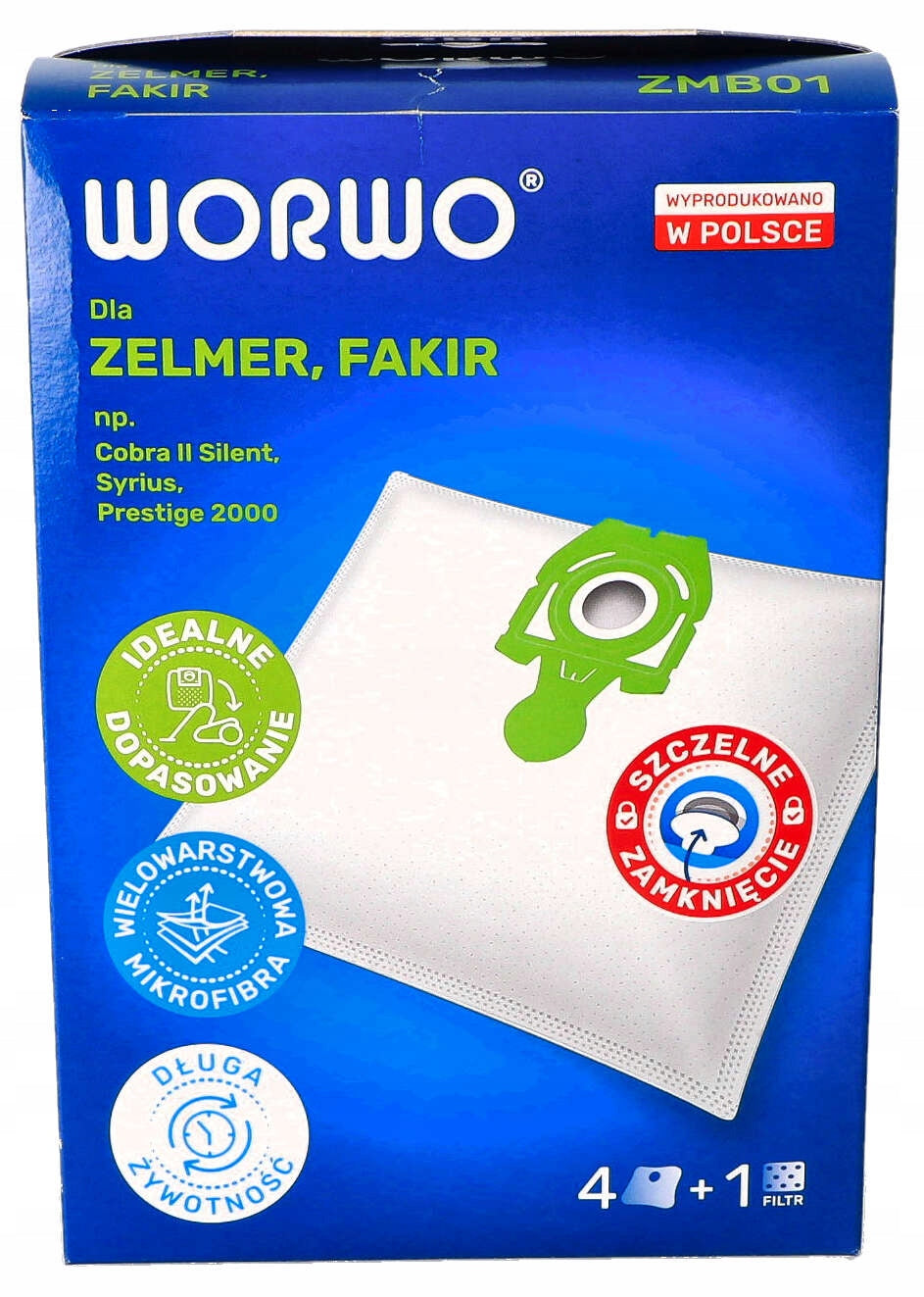 HEPA FILTER BAGS 12pcs ZELMER SYRIUS ORION COBRA 2 Manufacturer Worwo