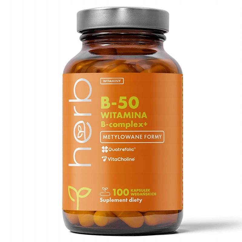 HERB B-50 METHYL B COMPLEX + TMG 100cap METHYLCOBALAMIN B1 B2 B3 B5 B6 B12