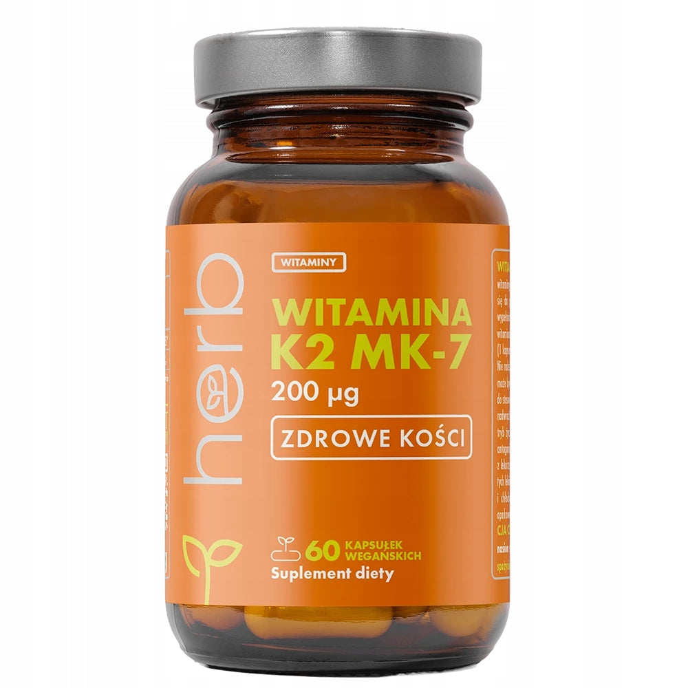 HERB VITAMIN K2 MK-7 200ug 60vcaps HEART BONE TEETH IMMUNITY