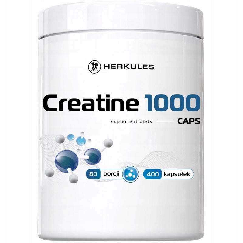 HERKULES Creatine 1000 CAPS 400caps MONO CREATINE CAPSULES ATP STRENGTH Expiration date at least six months from the date of purchase