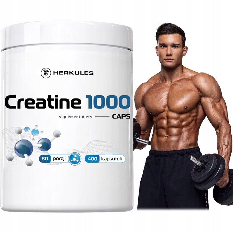 HERKULES Creatine 1000 CAPS 400caps MONO CREATINE CAPSULES ATP STRENGTH