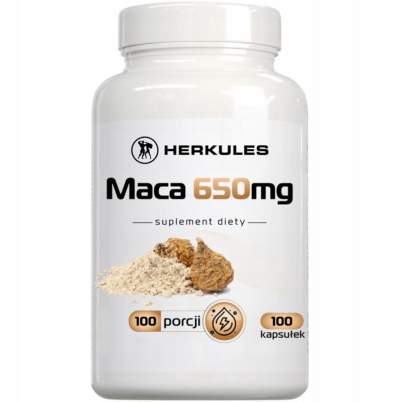 HERKULES Maca 650mg 100caps MACA ROOT EXTRACT FOR STRESS ENERGY VIGOR