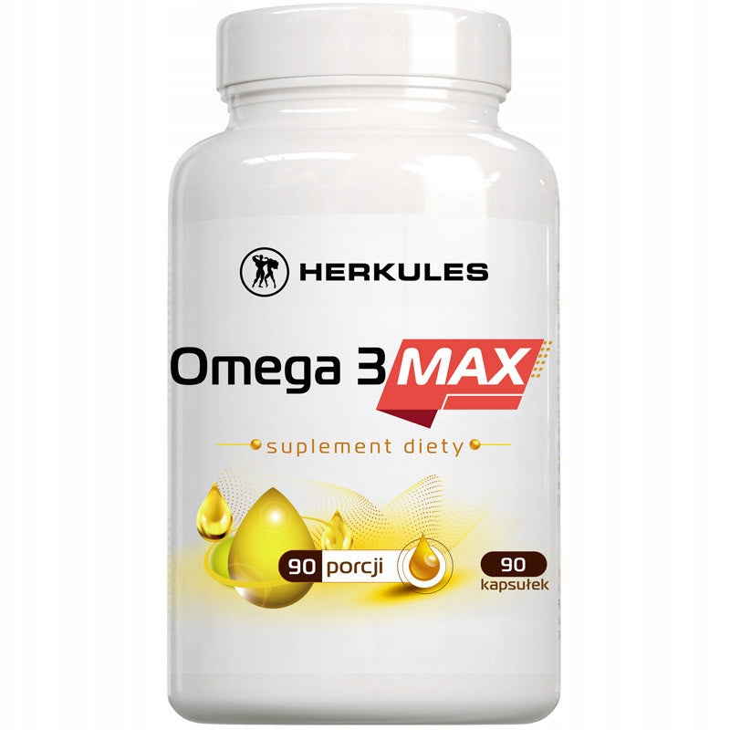 HERKULES Omega 3 MAX 90caps HEART VASCULAR SYSTEM RESISTANCE TRIGLYCERIDES Packaging status original