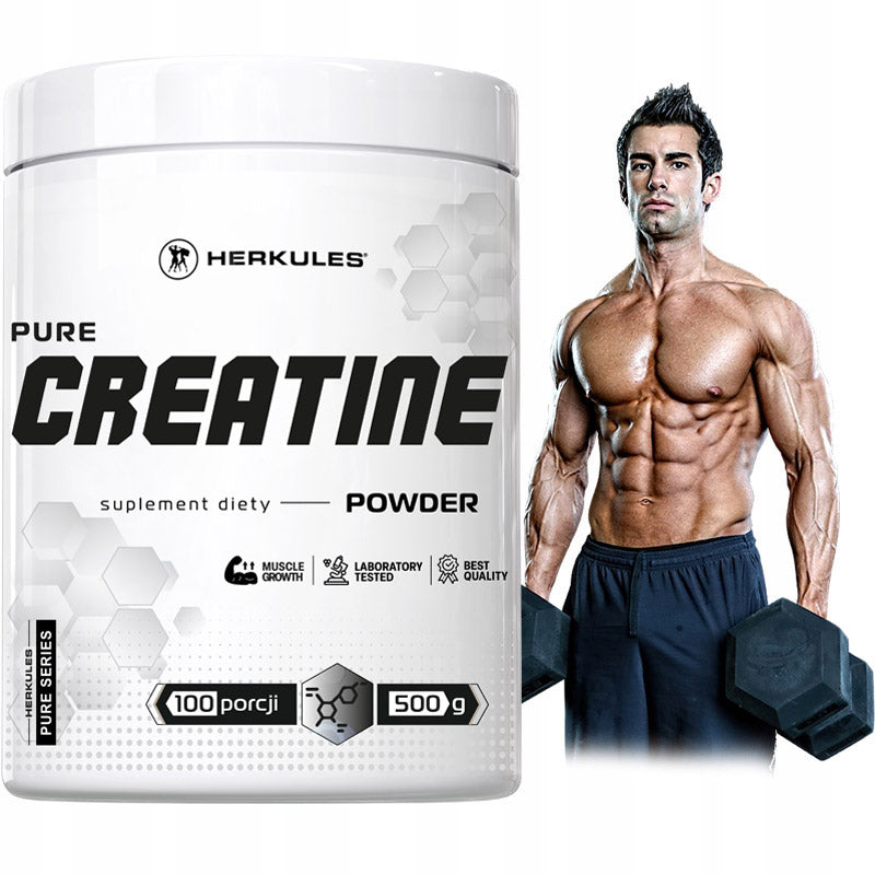 HERKULES Pure Creatine Powder 500g CREATINE MONO FAT FREE BODY WEIGHT